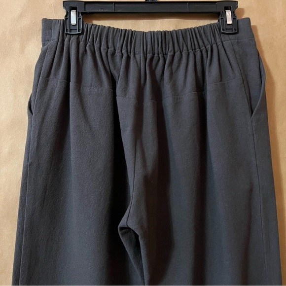 Evam Eva | Cotton Double Cloth Tuck Pants High Rise Pull-On Pleated Grey Size M - Picture 10 of 13